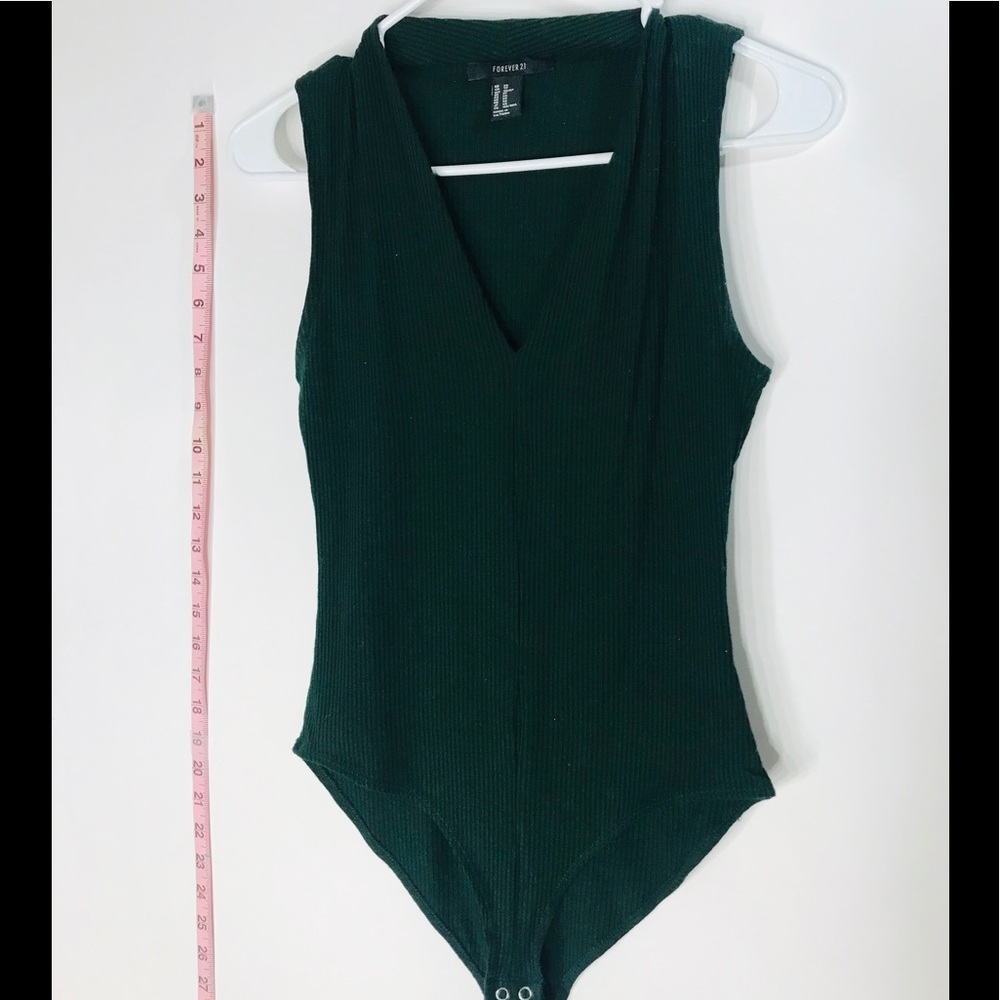 green body suit new w/no tags forever 21 xs